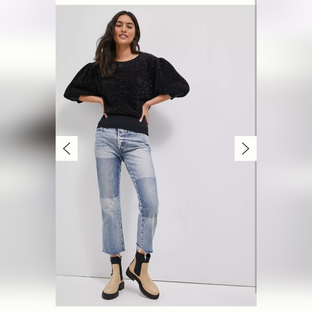 Maeve Anthropologie Pamela Tinsel Shimmer Sweater - Picture 3 of 14